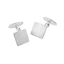 Gents Square Silver Satin Finish Cufflinks