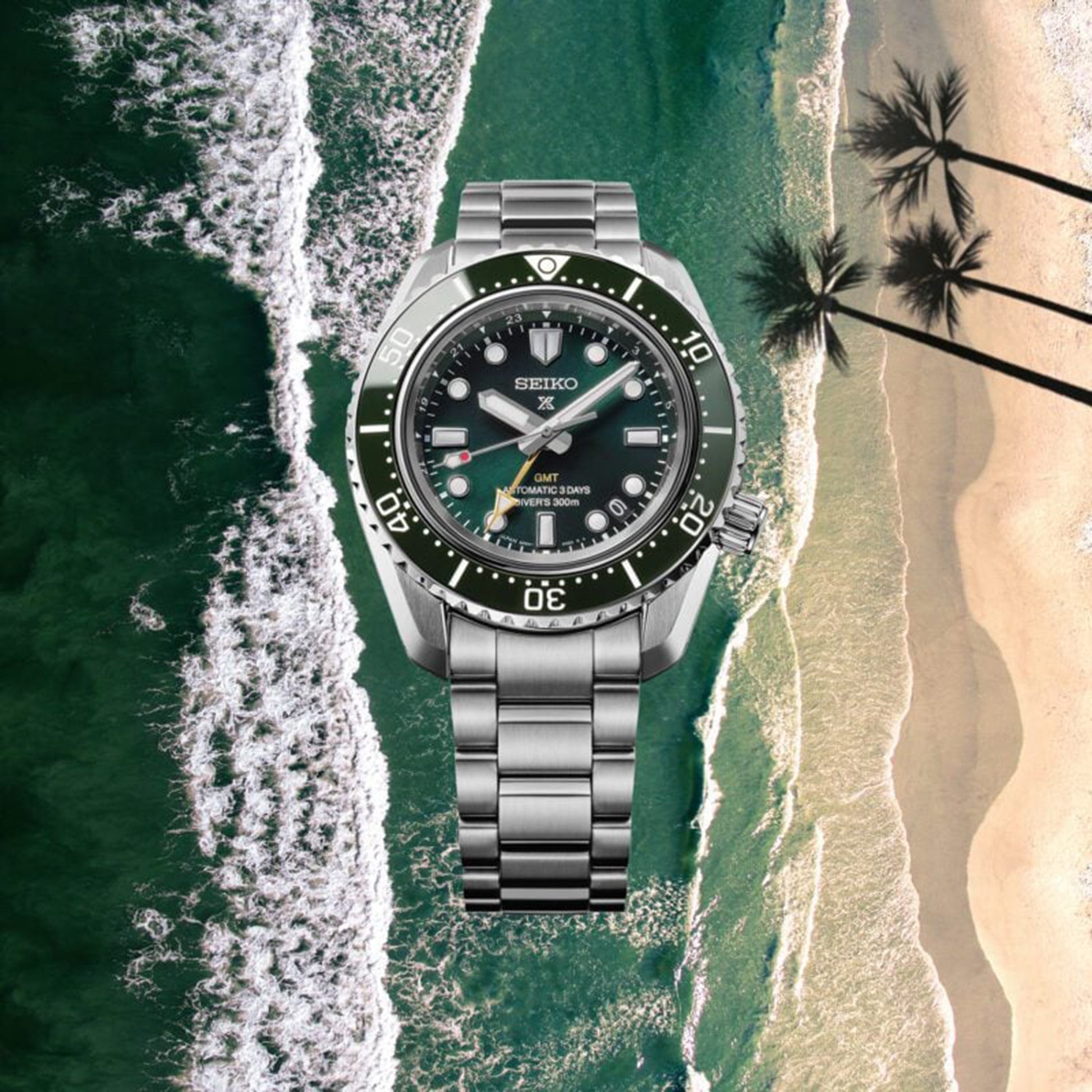 Seiko Prospex 1968 Diver’s Watch 300M Heritage GMT in Pacific Green