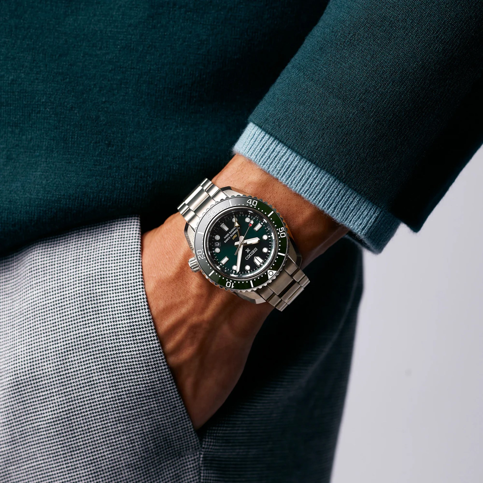 Seiko Prospex 1968 Diver’s Watch 300M Heritage GMT in Pacific Green