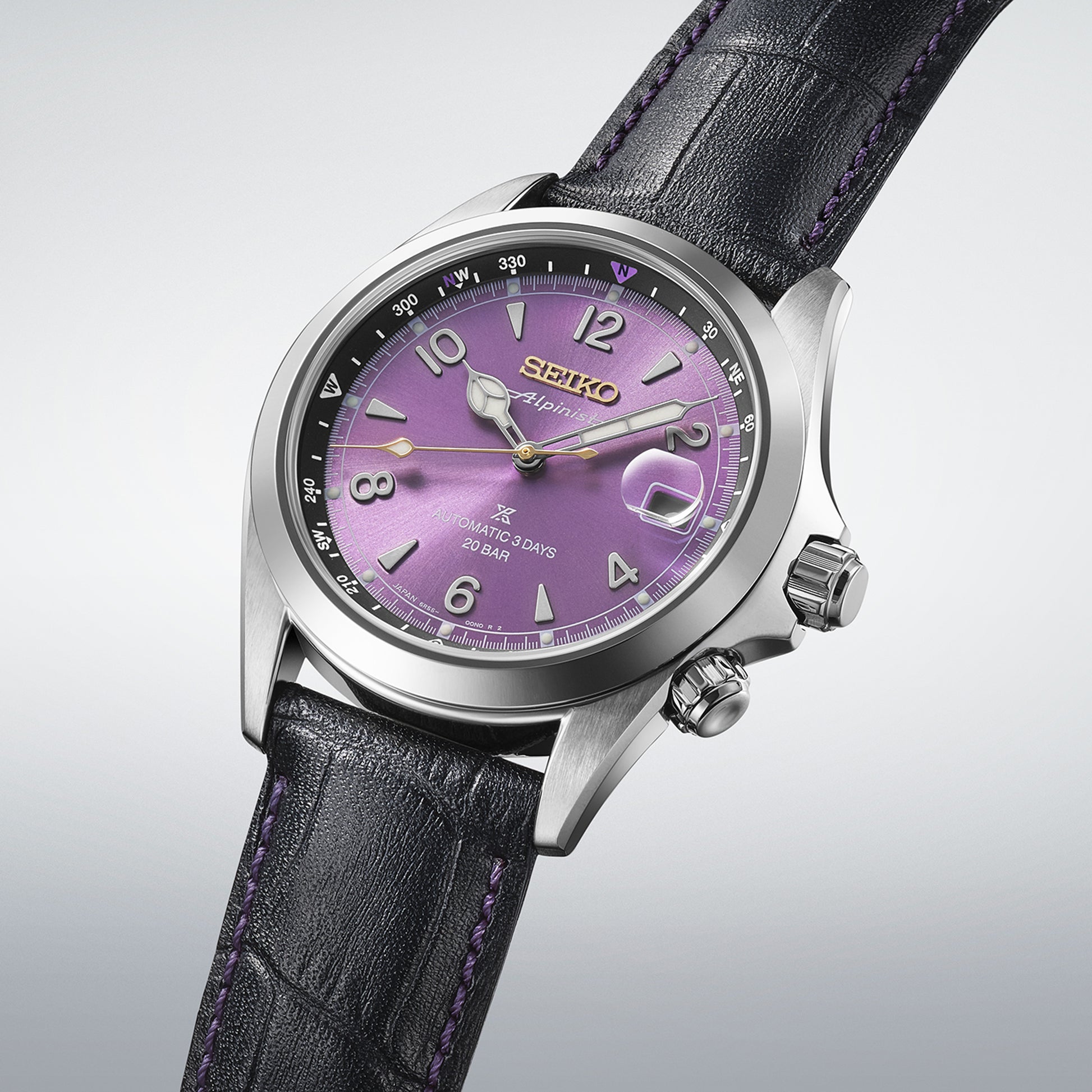 Seiko 145th Anniversary Alpinist Automatic Limited Edition Watch in Edo Purple PRE-ORDER