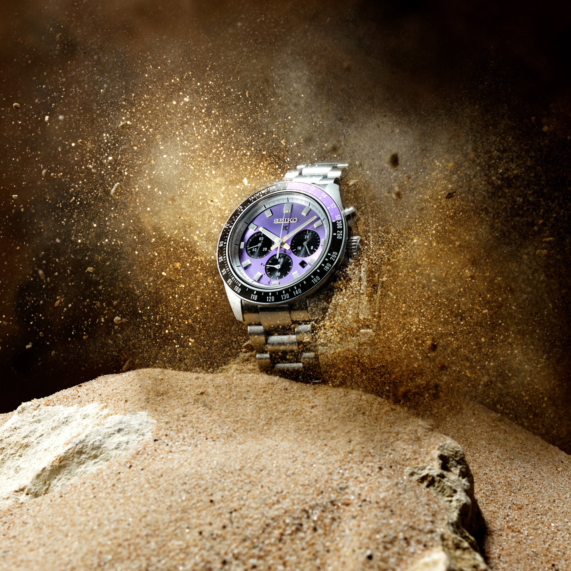 Seiko 145th Anniversary Speedtimer Solar Chronograph Limited Edition Watch in Edo Purple PRE-ORDER