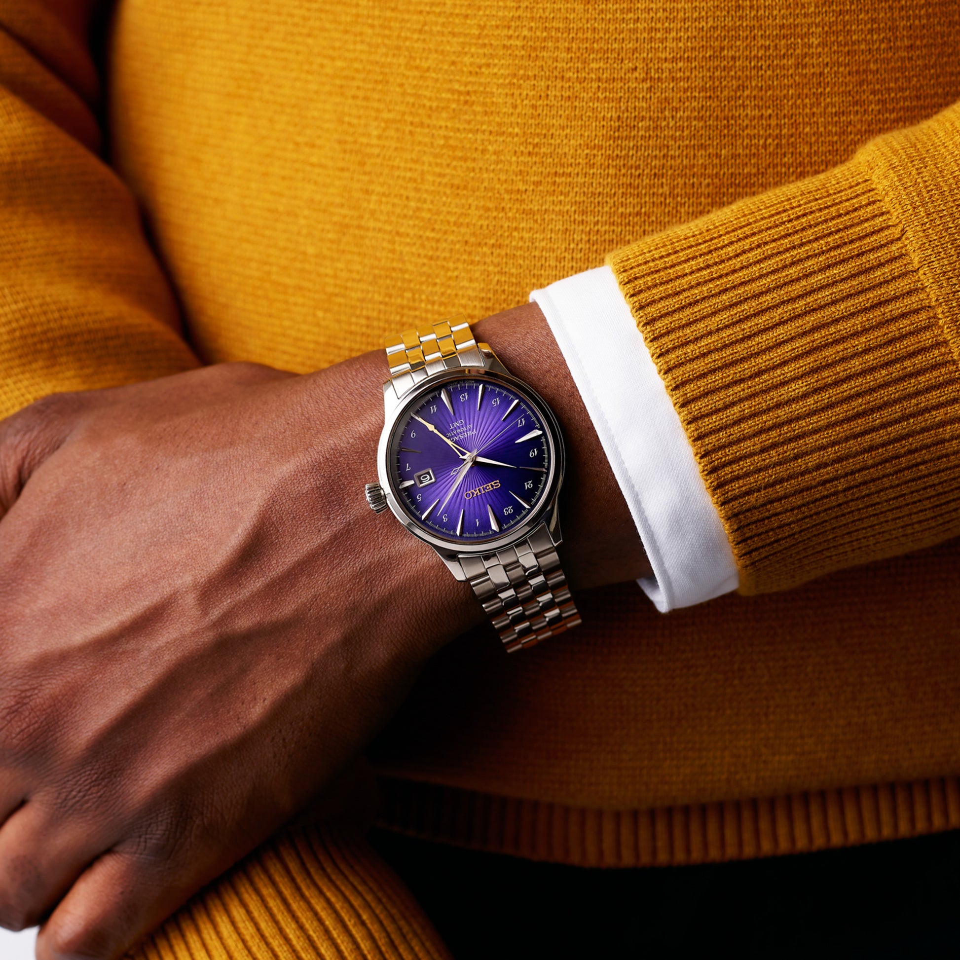 Seiko 145th Anniversary Presage Cocktail Time GMT Limited Edition Watch in Edo Purple PRE-ORDER