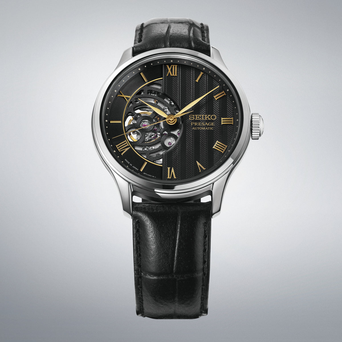 Seiko Presage Japanese Zen Gardens Watch in Moonlight Black