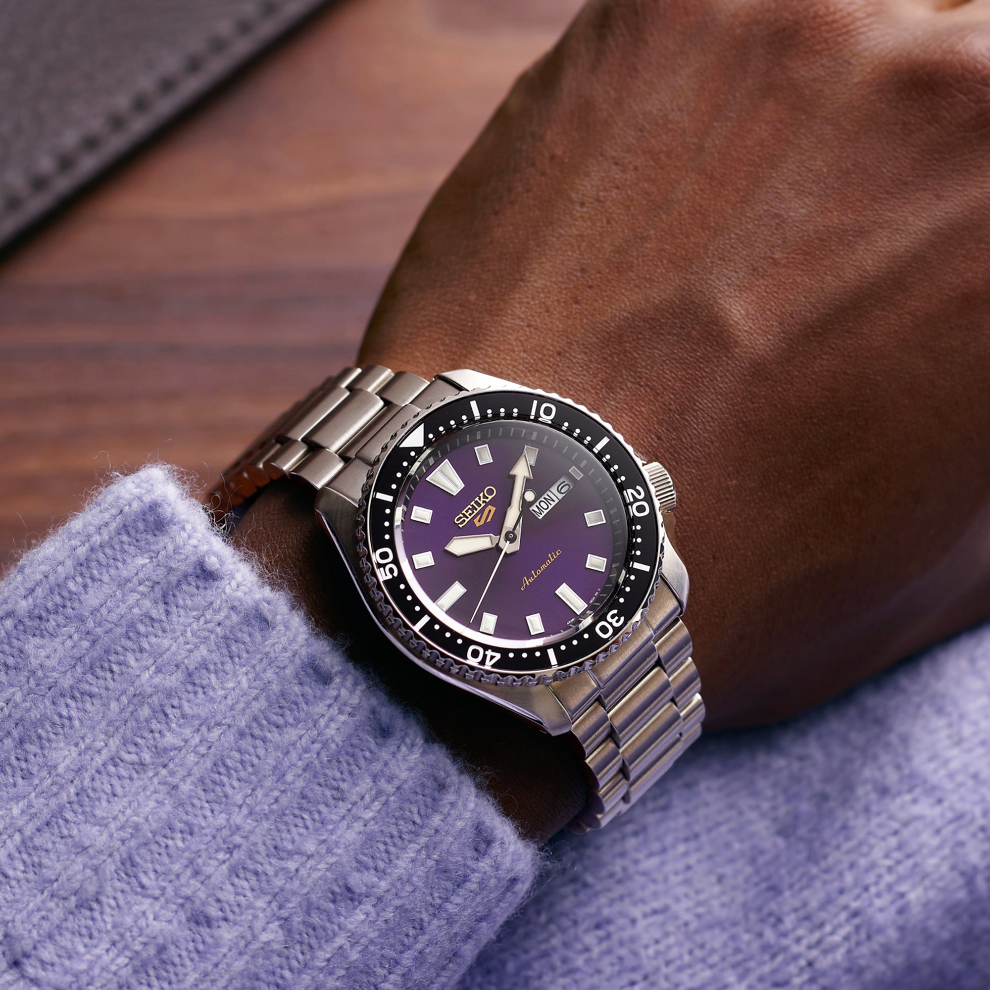 Seiko 145th Anniversary 5 Sports SKX Limited Edition Watch in Edo Purple PRE-ORDER