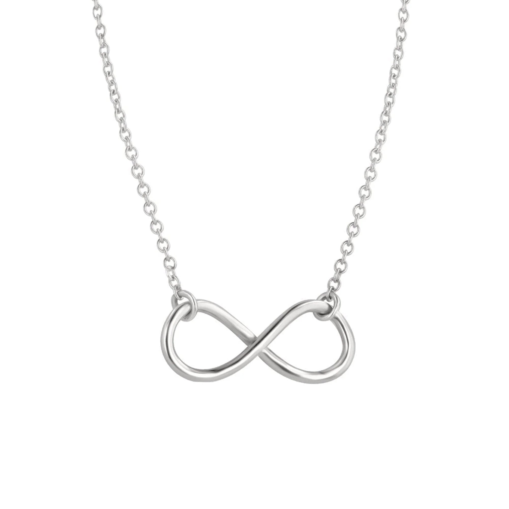 Handmade Silver Small Infinity Necklet 16"- 18"