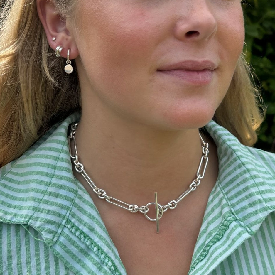Handmade Sterling Silver Chain Necklace or Double Bracelet