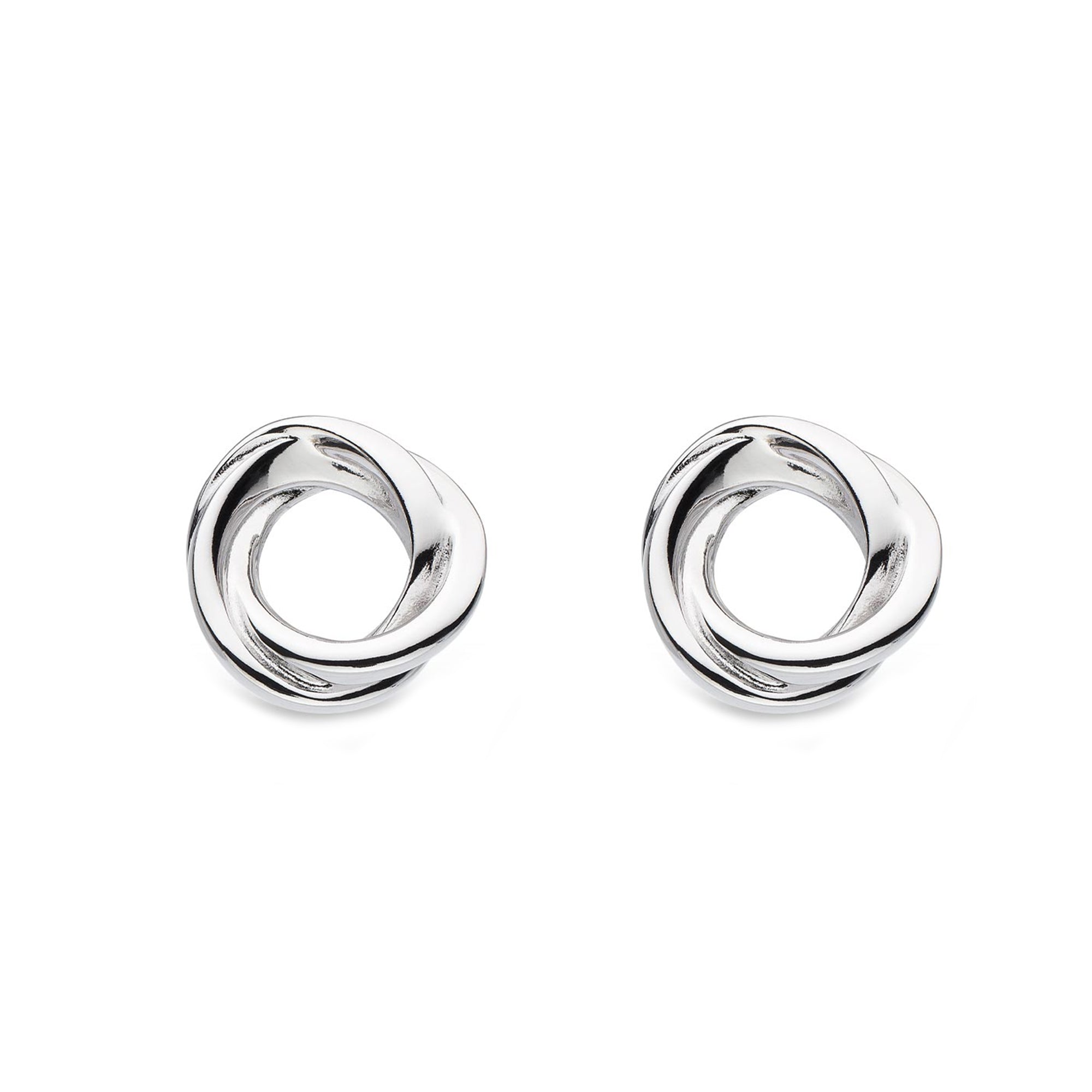 Kit Heath Sterling Silver 'Bevel Trilogy' Stud Earrings