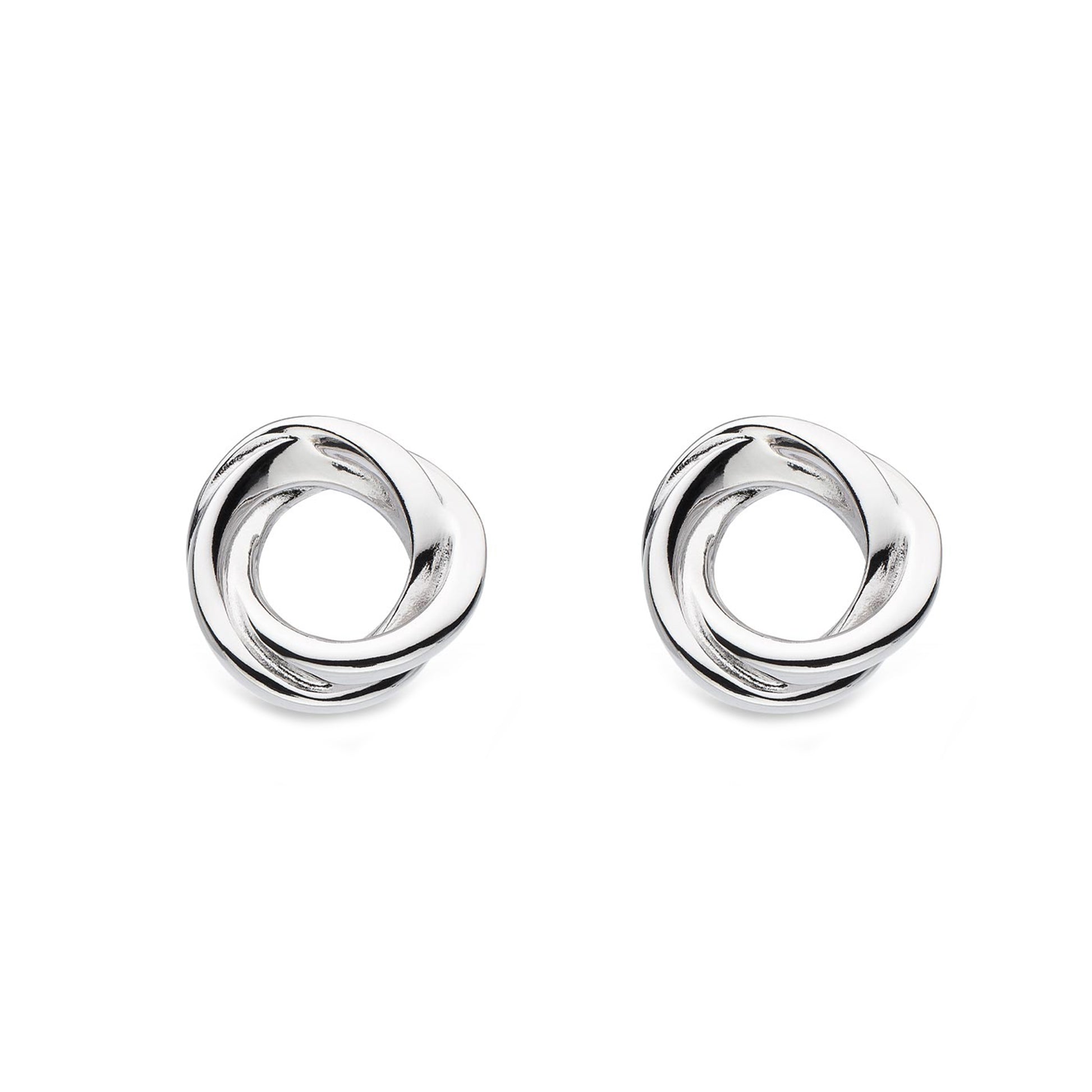 Kit Heath Sterling Silver 'Bevel Trilogy' Stud Earrings