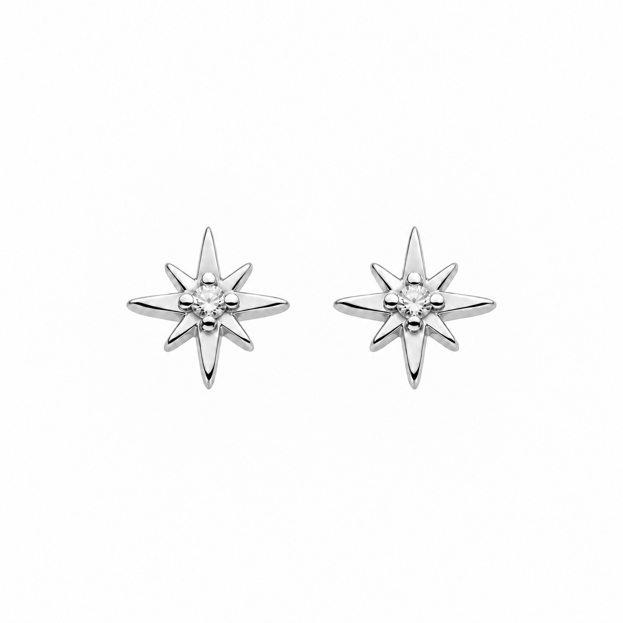 Kit Heath Sterling Silver 'Céleste North Star' Stud Earrings