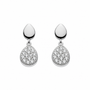 Kit Heath Sterling Silver 'Coast Pebble' Glisten Pavé Drop Earrings