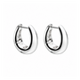 Kit Heath Sterling Silver 'Coast Pebble' Smooth Hinged Hoop Earrings