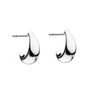 Kit Heath Sterling Silver 'Coast Pebble' Smooth Hoop Earrings