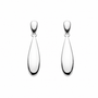 Kit Heath Sterling Silver 'Coast Pebble' Smooth Slim Drop Earrings