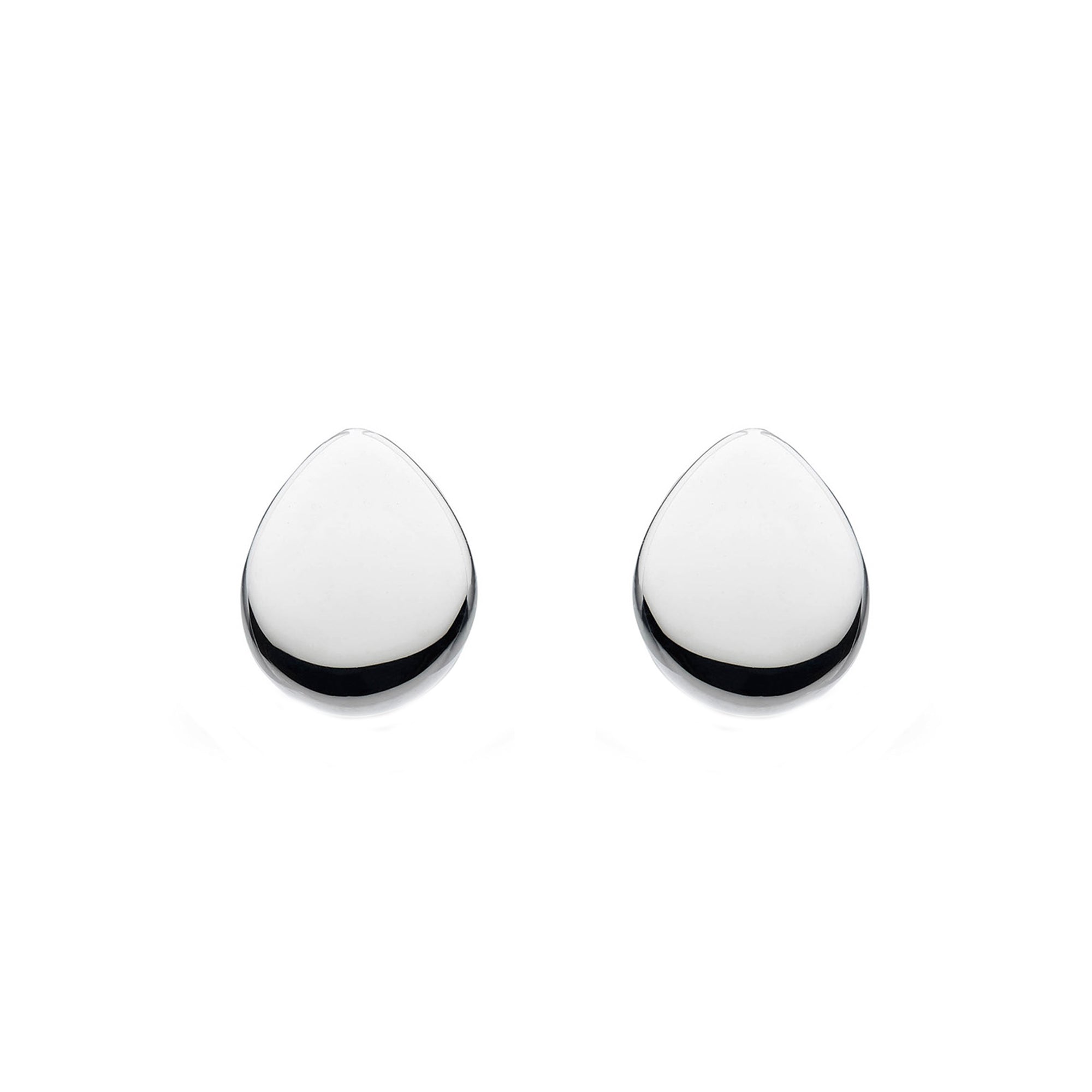 Kit Heath Sterling Silver 'Coast Pebble' Smooth Stud Earrings