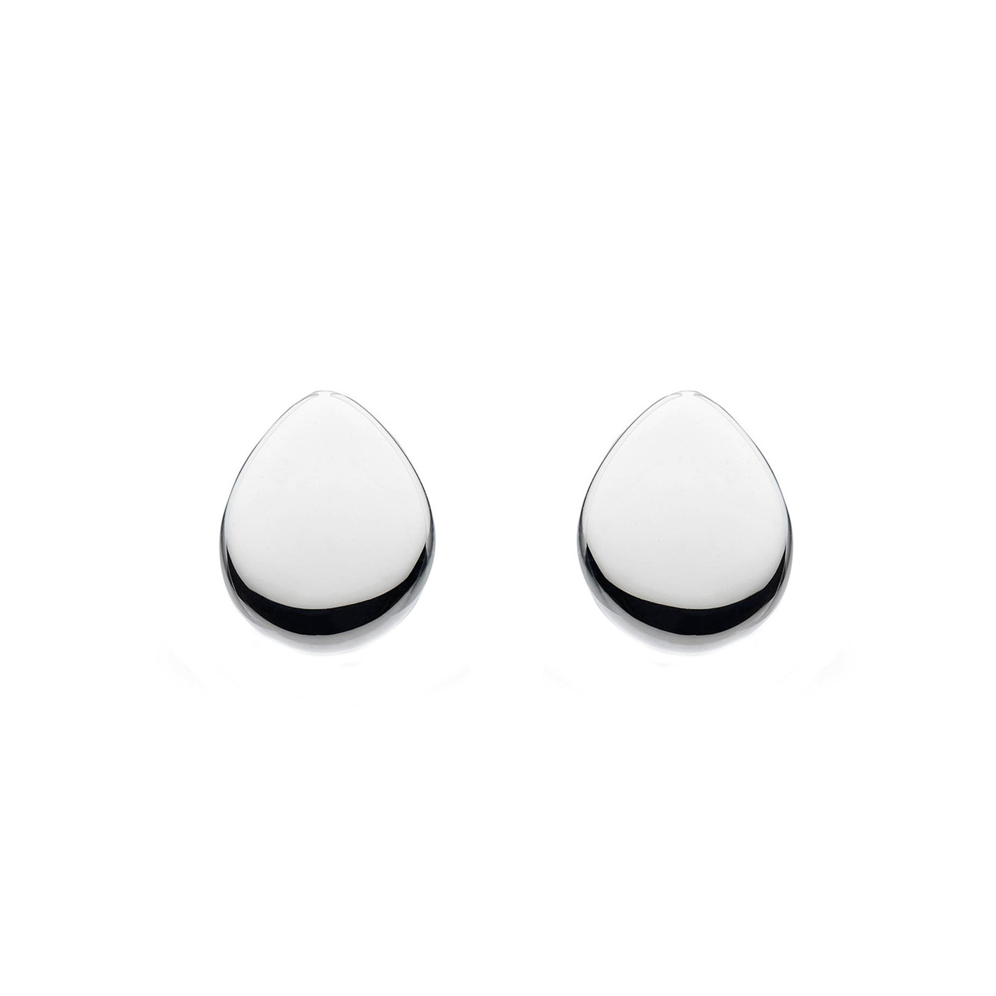 Kit Heath Sterling Silver 'Coast Pebble' Smooth Stud Earrings
