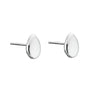 Kit Heath Sterling Silver 'Coast Pebble' Smooth Stud Earrings
