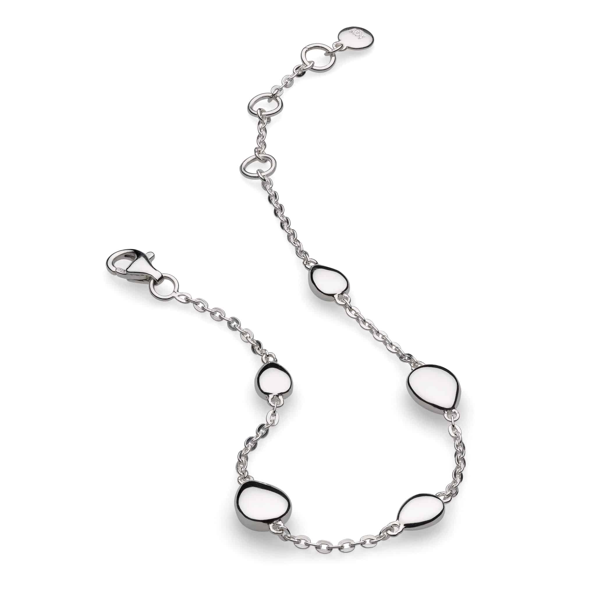 Kit Heath Sterling Silver 'Coast Pebble' Station Bracelet