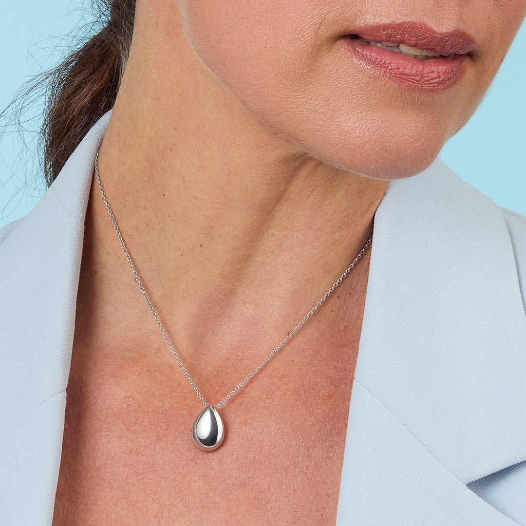 Kit Heath Sterling Silver 'Coastal Pebble' Smooth Grande Necklace