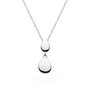 Kit Heath Sterling Silver 'Coastal Pebble' Twin Droplet Necklace