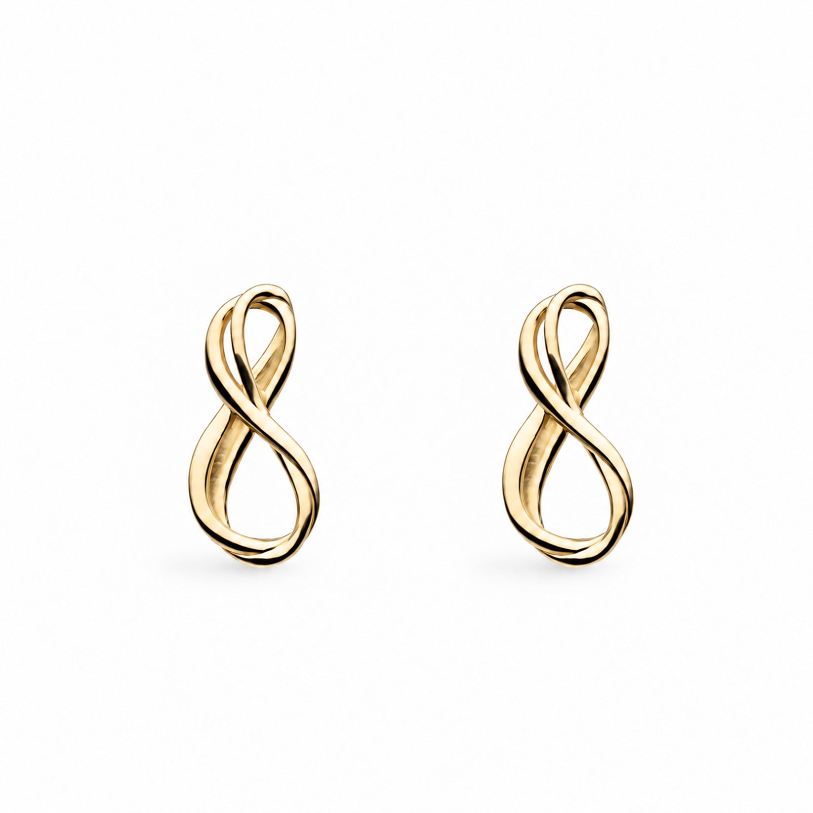 Kit Heath Sterling Silver Gold Plated 'Infinity' Mini Stud Earrings