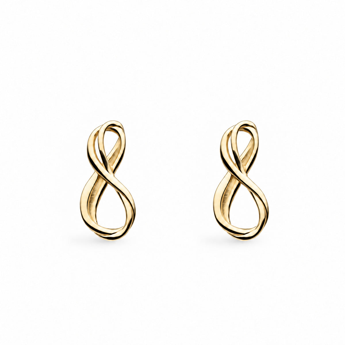 Kit Heath Sterling Silver Gold Plated 'Infinity' Mini Stud Earrings