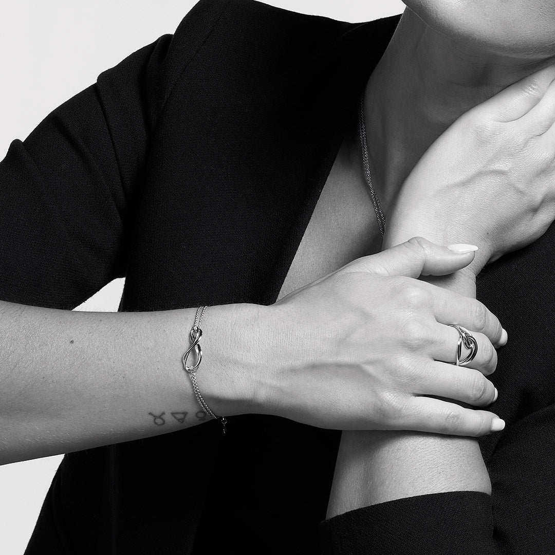 Kit Heath Sterling Silver 'Infinity' Twin Chain Bracelet