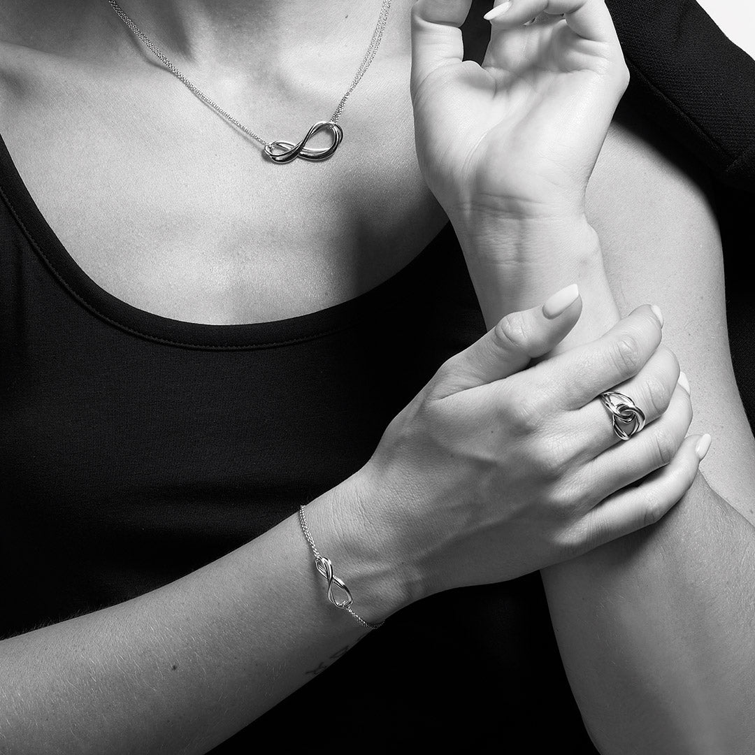 Kit Heath Sterling Silver 'Infinity' Twin Chain Bracelet