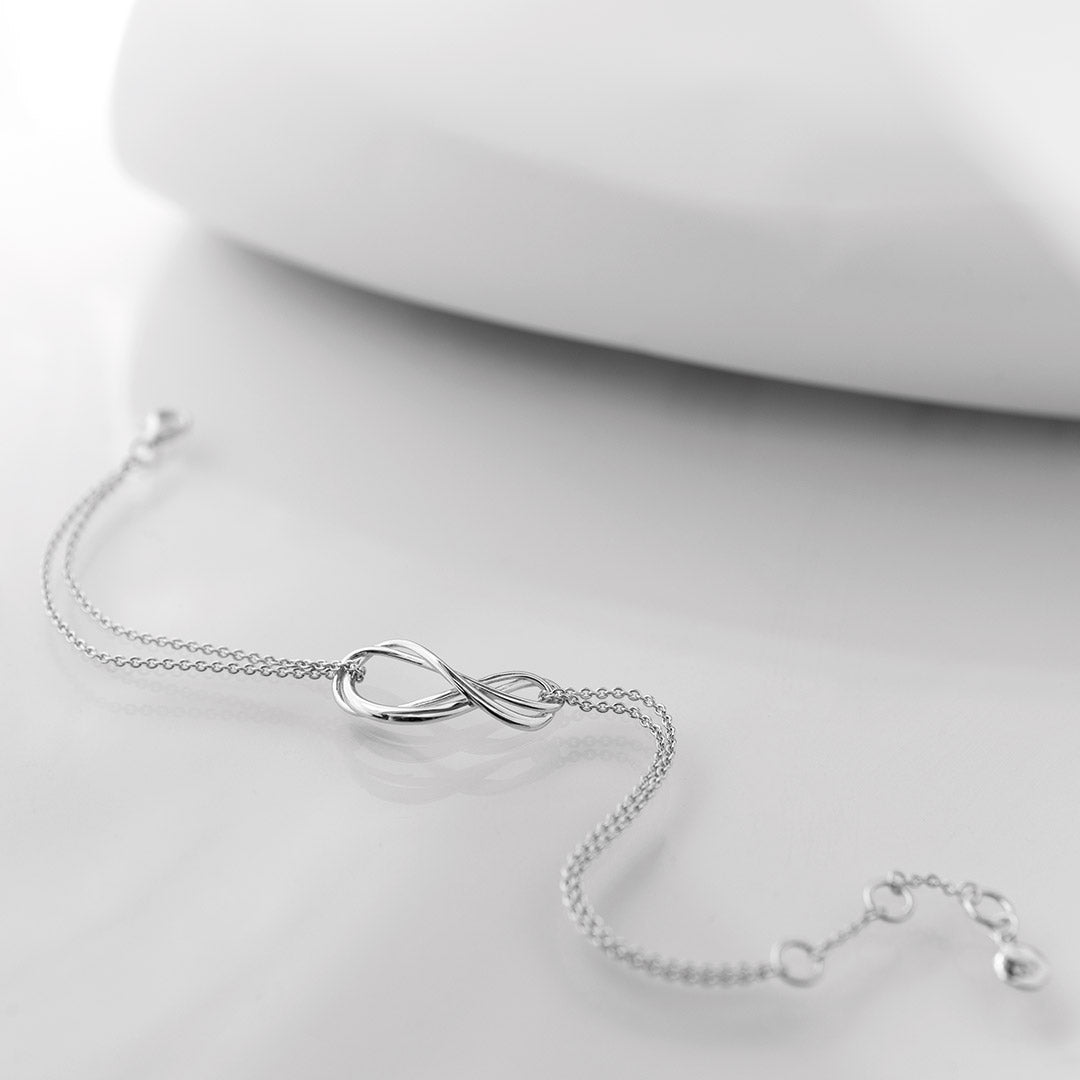 Kit Heath Sterling Silver 'Infinity' Twin Chain Bracelet