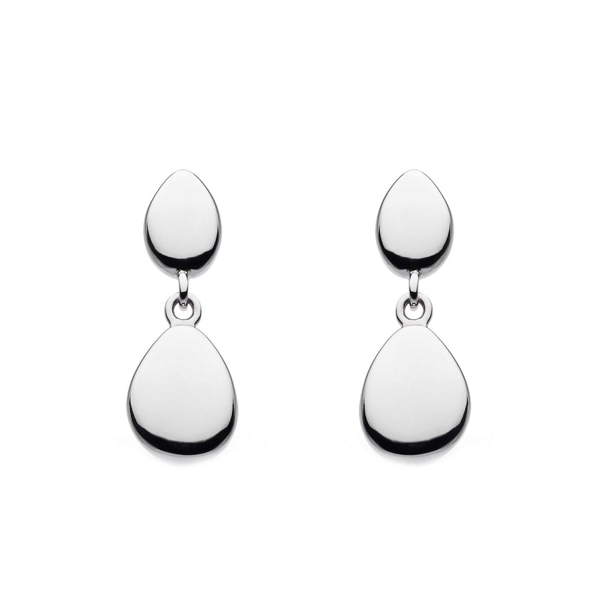 Kit Heath Sterling Silver 'Pebble' Drop Earrings