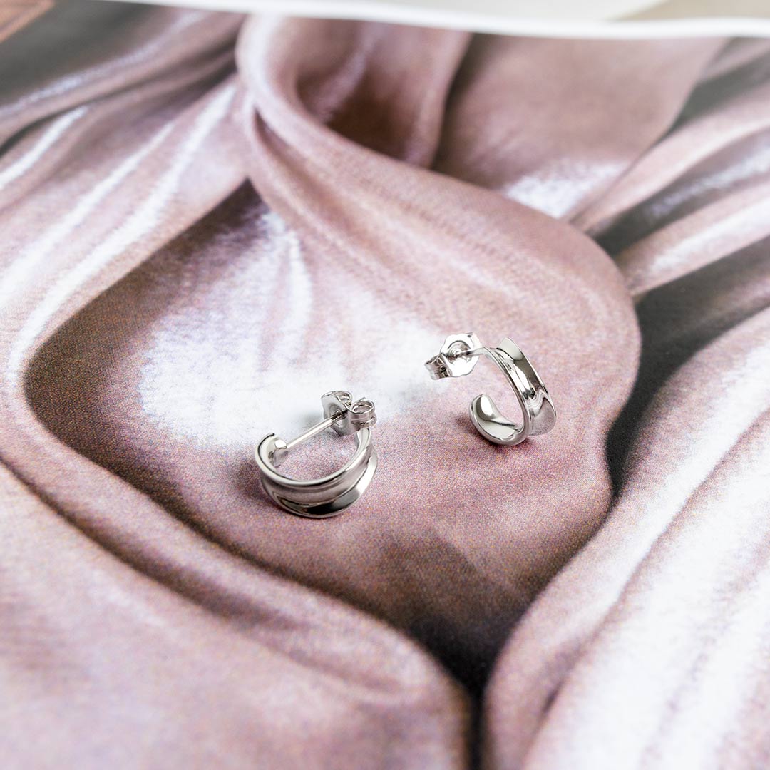 Kit Heath Sterling Silver 'Serenity' Hoop Earrings