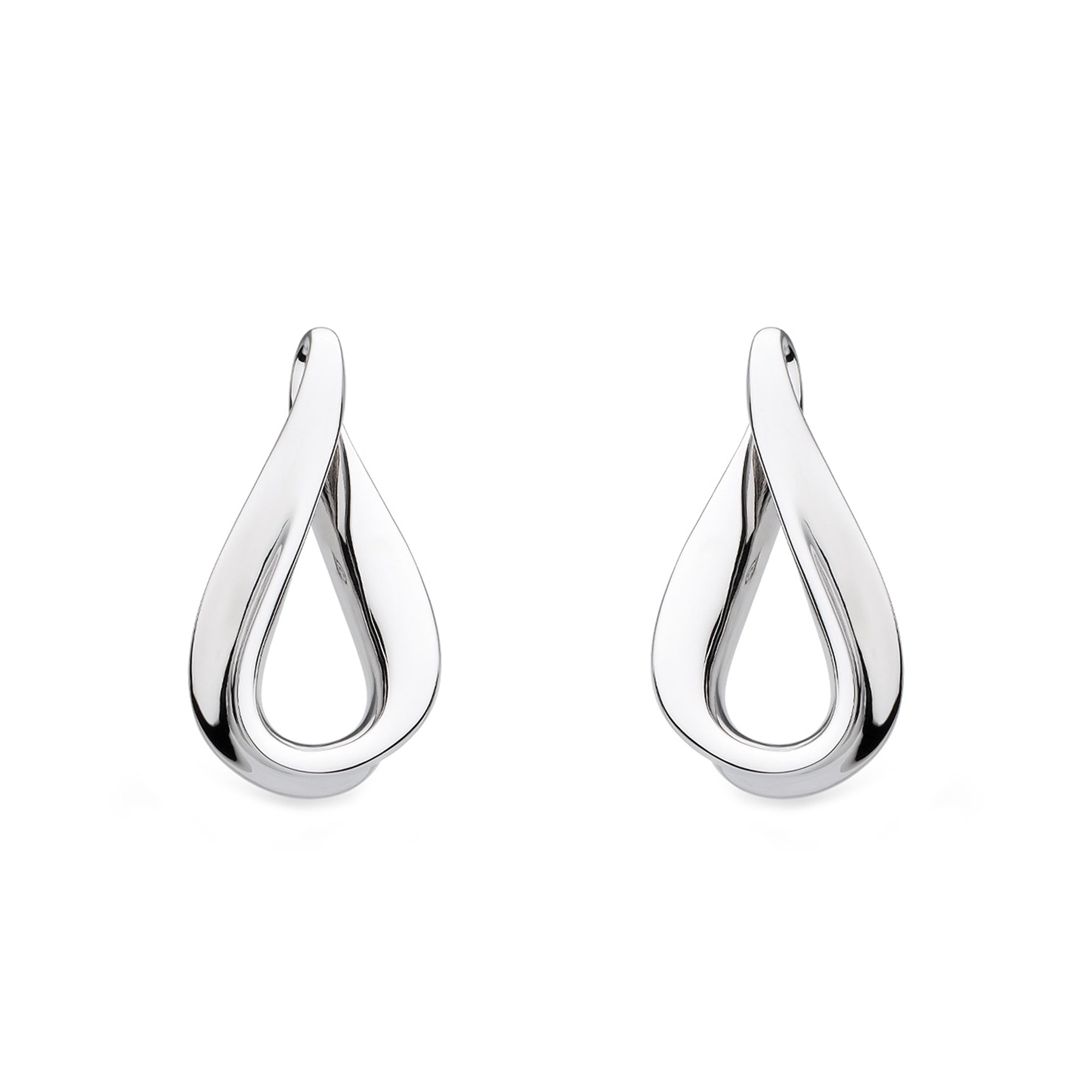 Kit Heath Sterling Silver 'Serenity' Loop Grande Stud Earrings
