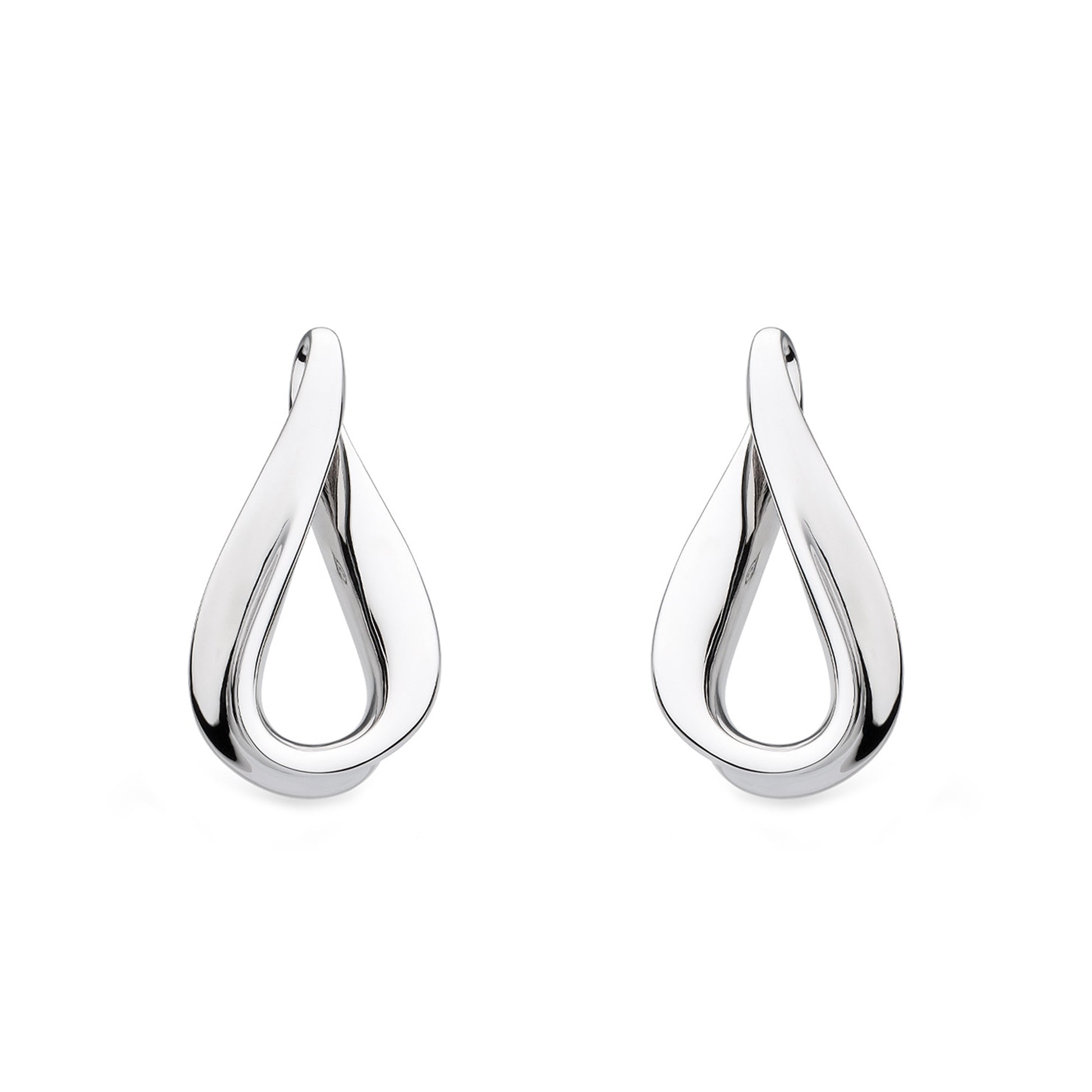 Kit Heath Sterling Silver 'Serenity' Loop Grande Stud Earrings
