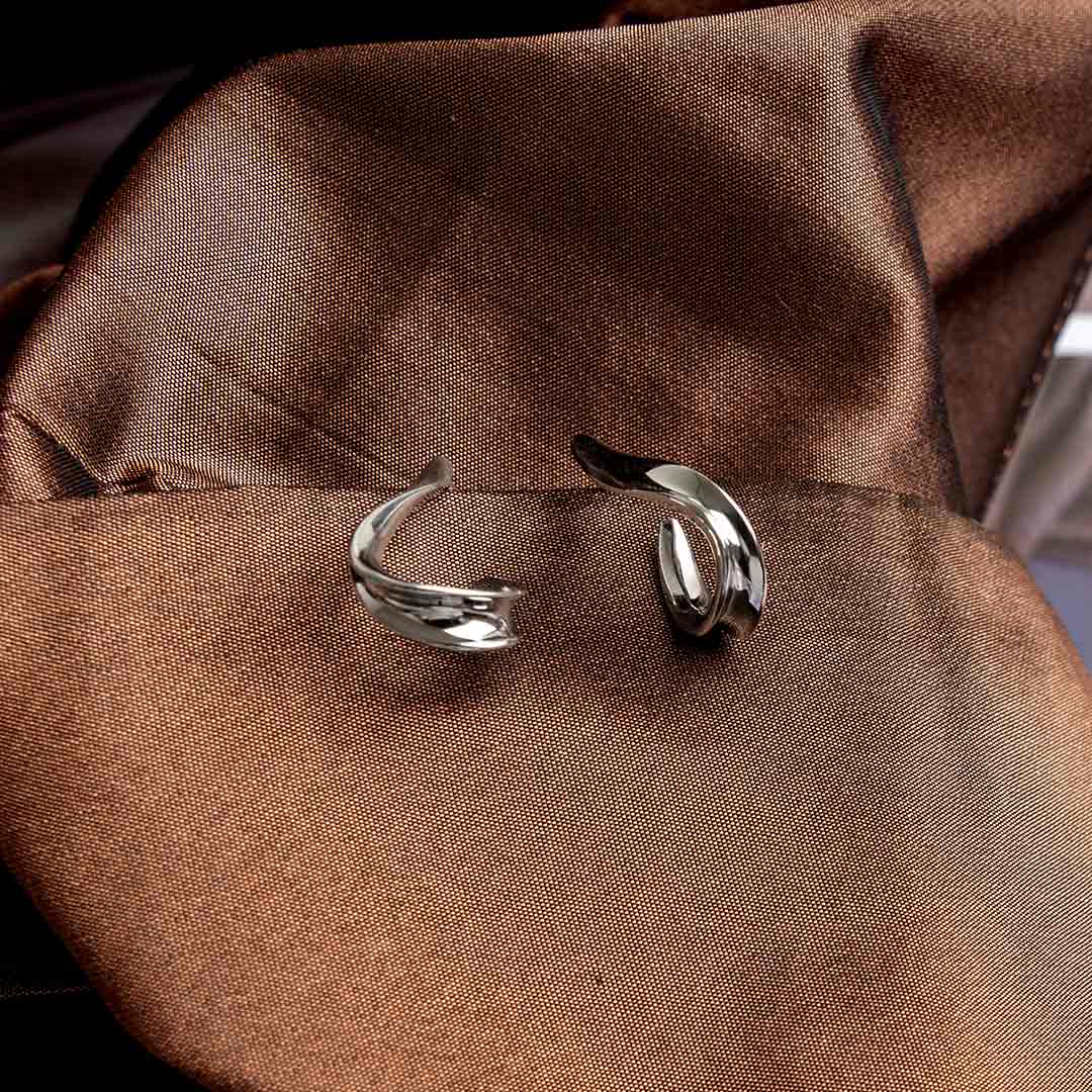 Kit Heath Sterling Silver 'Serenity' Loop Semi Hoop Earrings