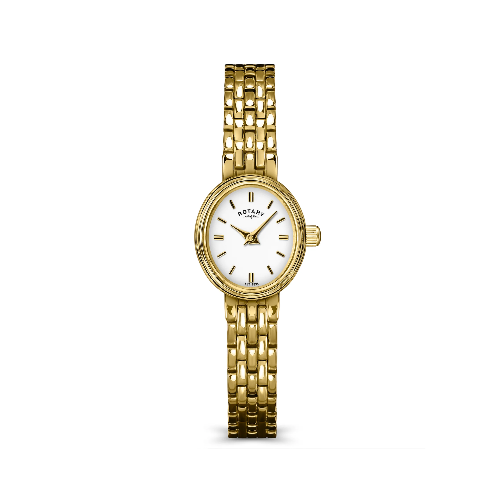 Rotary Cocktail Gold PVD Oval Ladies Watch