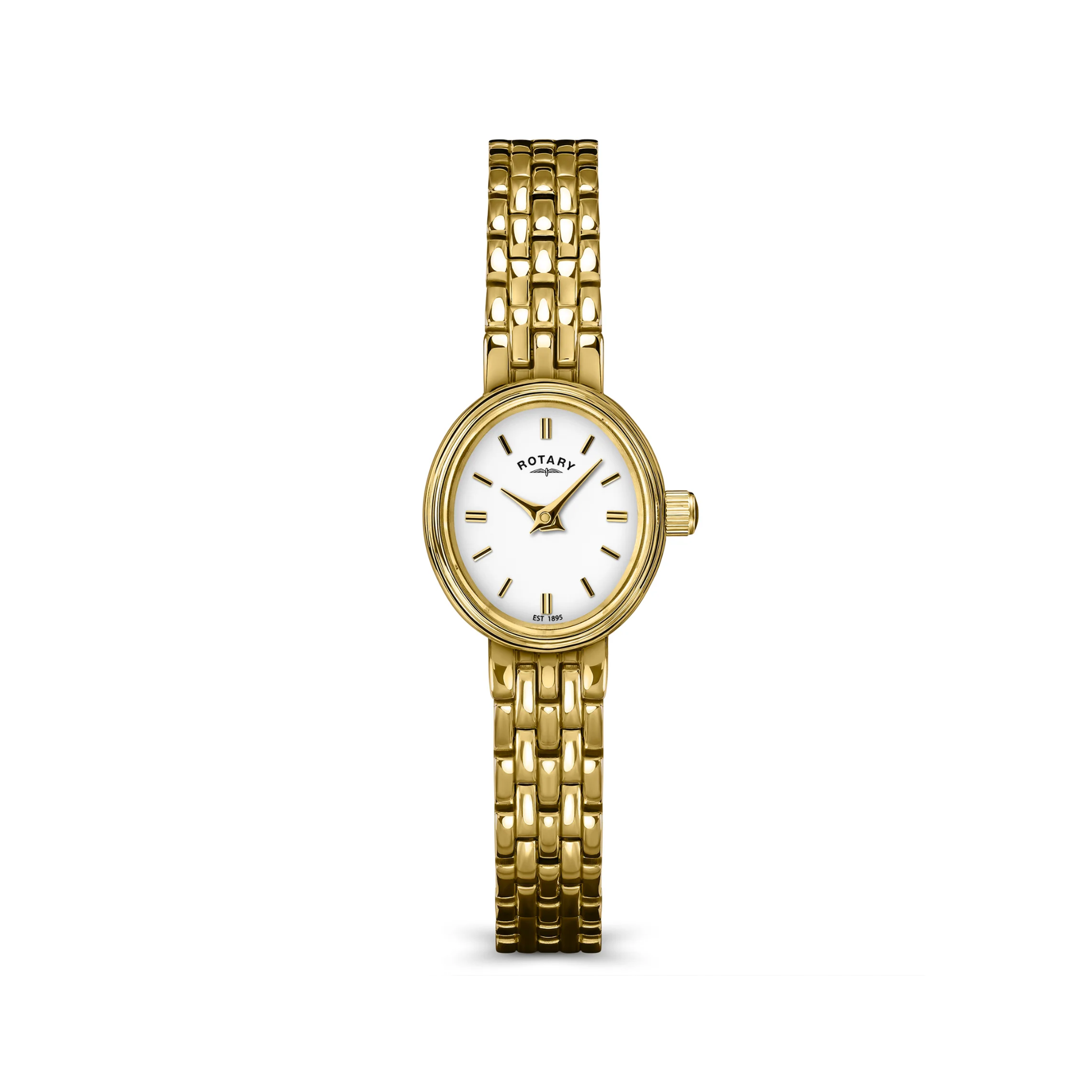 Rotary Cocktail Gold PVD Oval Ladies Watch