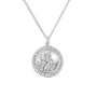Large Silver Saint Christopher With Pendant And 20" Curb Chain