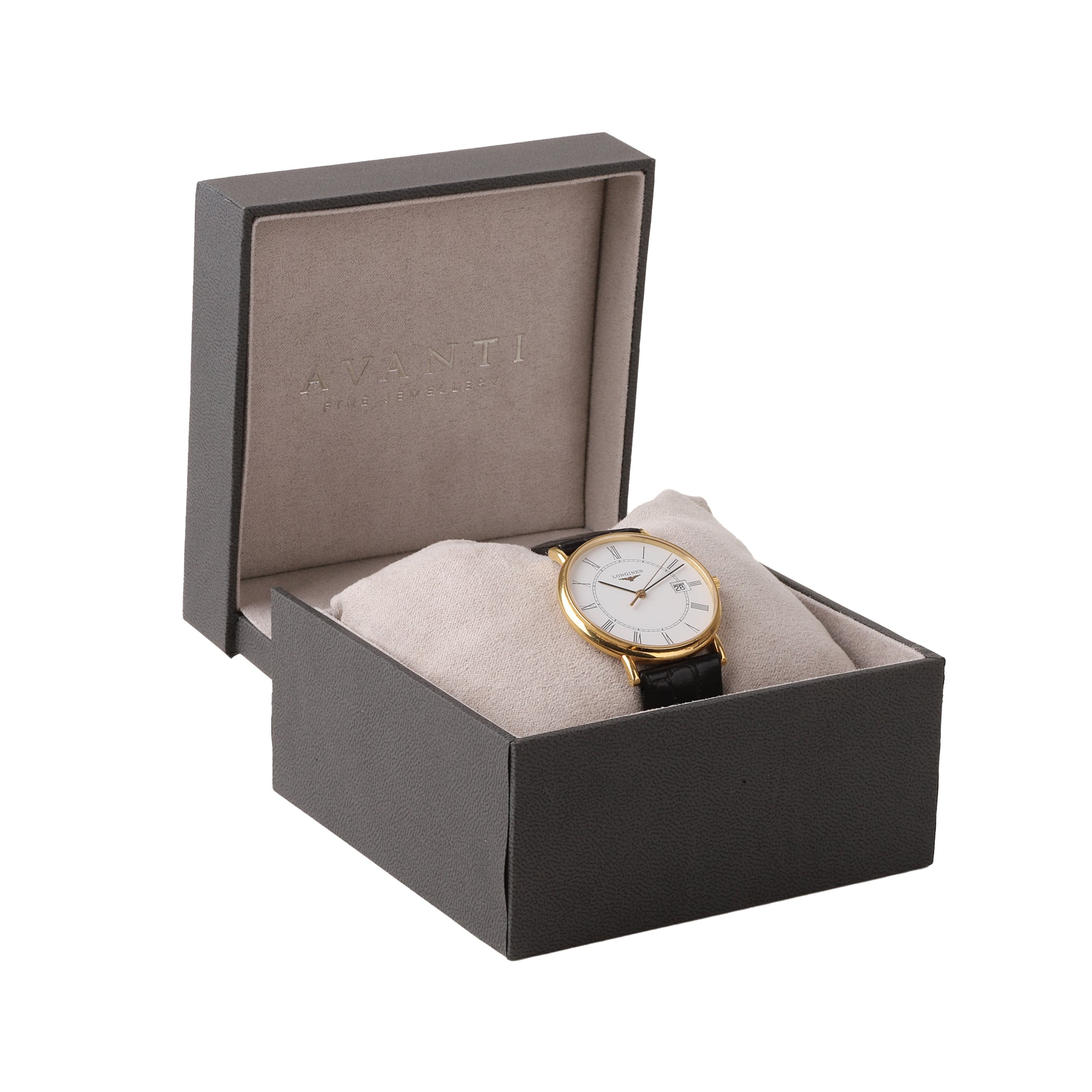 Longines Date 18ct Yellow Gold Roman Dial Pre-Owned Watch