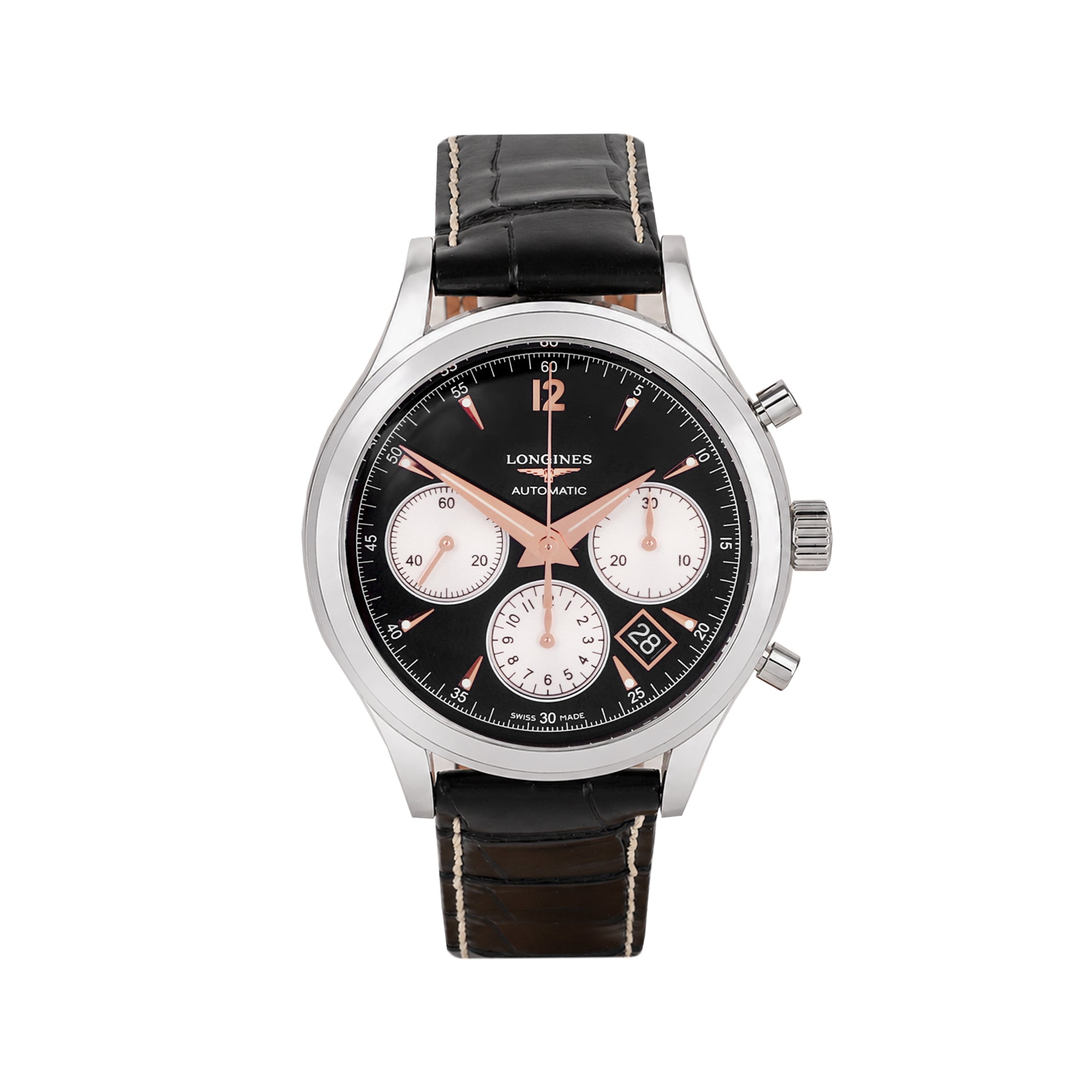 Longines Heritage Automatic Exhibition Back Pre-owned Watch