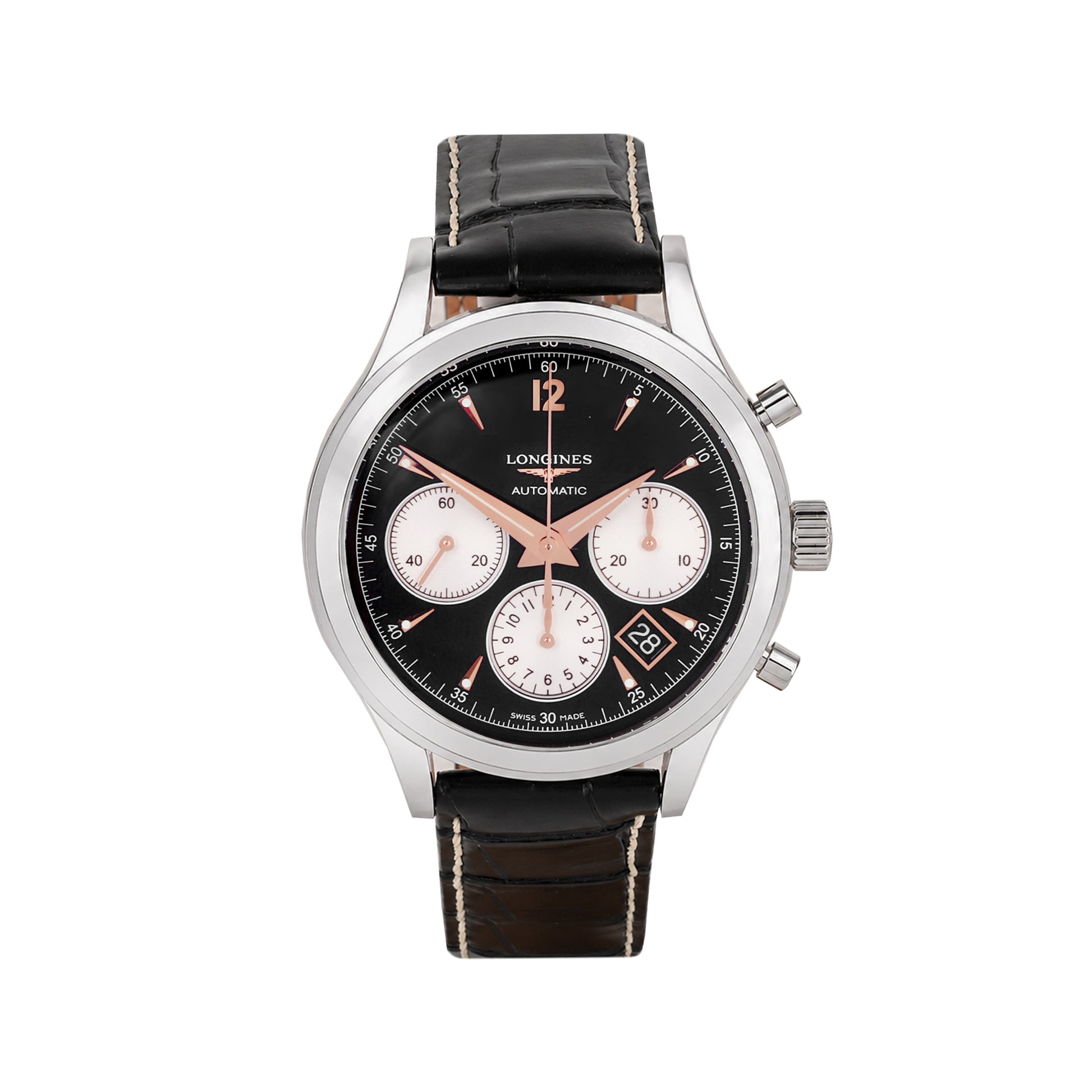 Longines Heritage Automatic Exhibition Back Pre-owned Watch