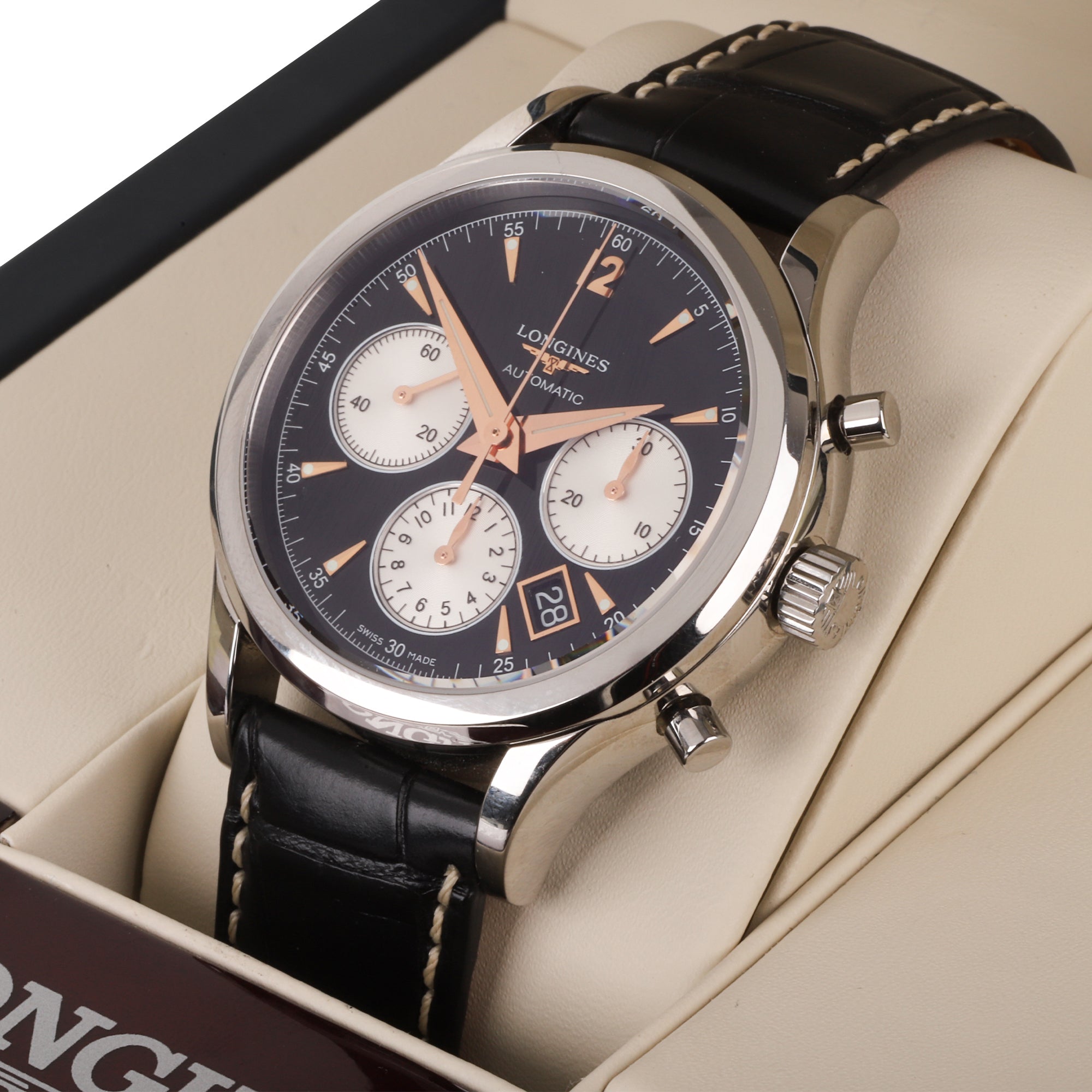 Longines Heritage Automatic Exhibition Back Pre-owned Watch