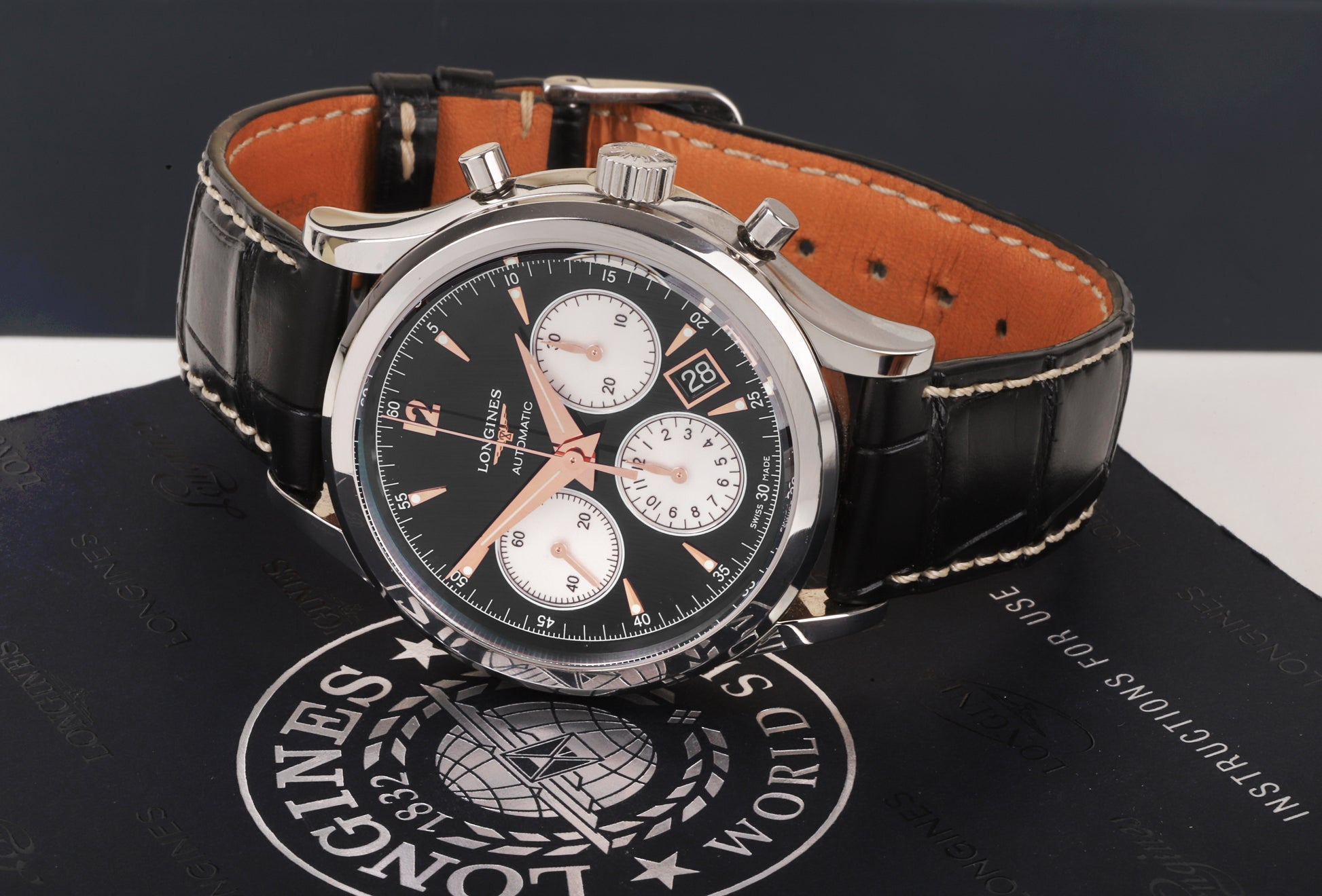 Longines Heritage Automatic Exhibition Back Pre-owned Watch