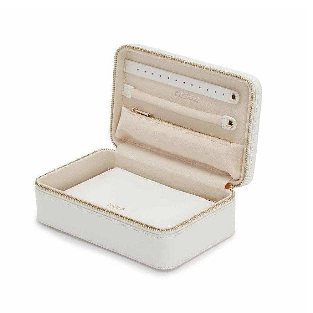 Maria Zip Case in White Leather