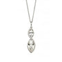 Marquise Clear Crystal Pendant with Adjustable Curb Chain P4801C