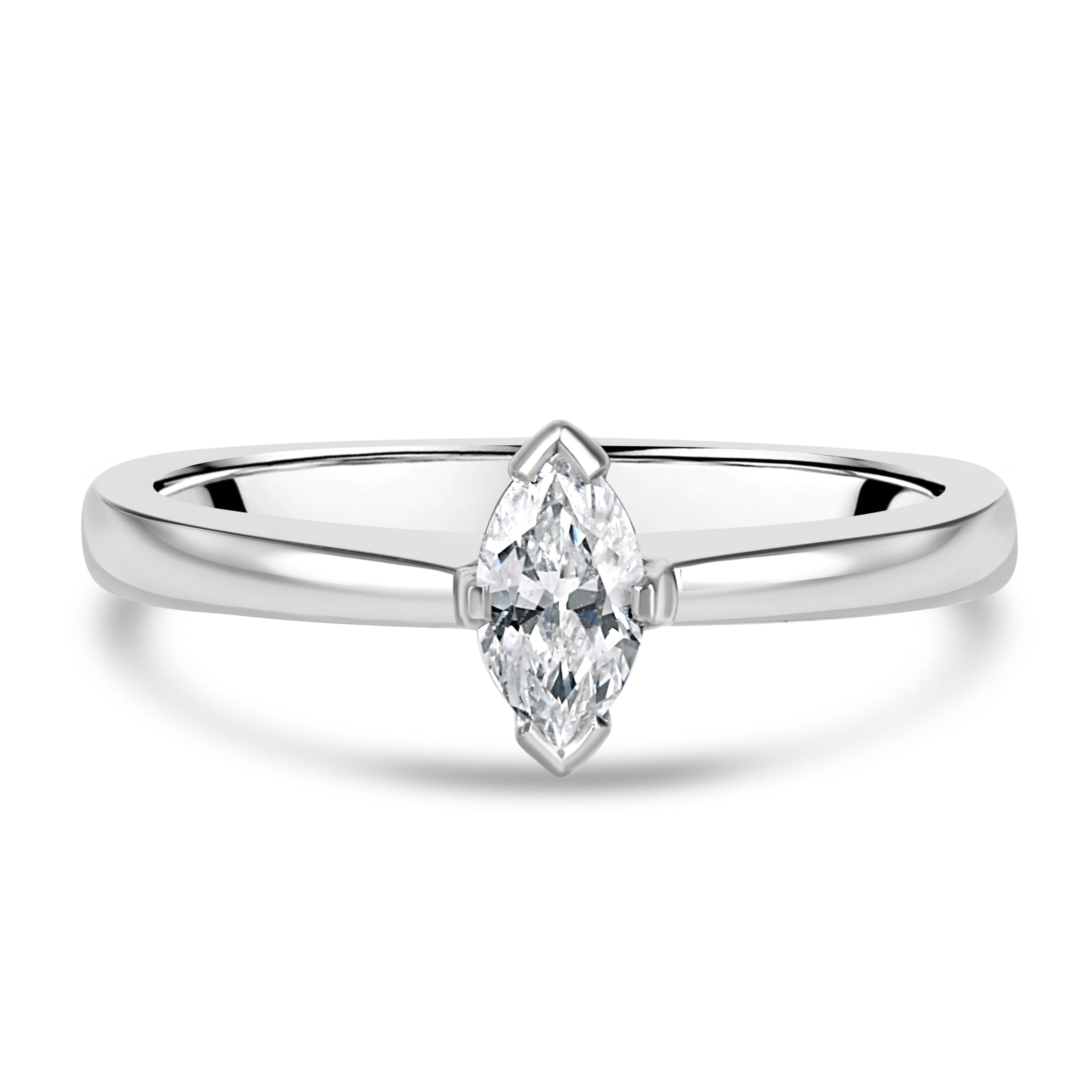 Marquise Cut Diamond Engagement Ring D Colour