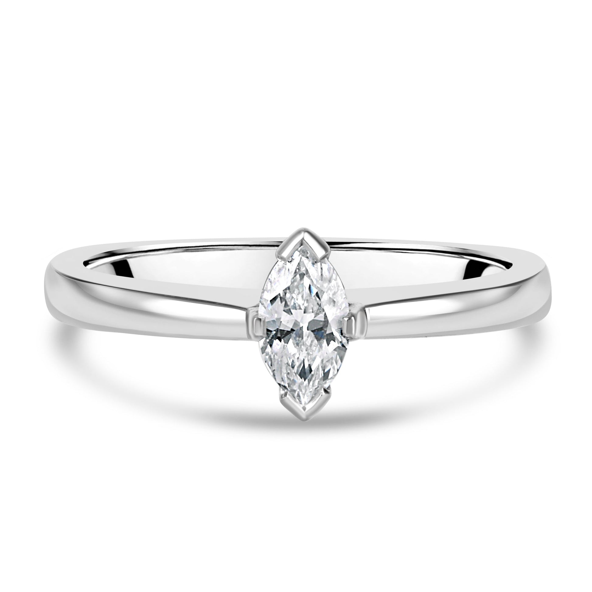 Marquise Cut Diamond Engagement Ring D Colour