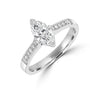 Marquise Diamond Engagement Ring in 18ct White Gold