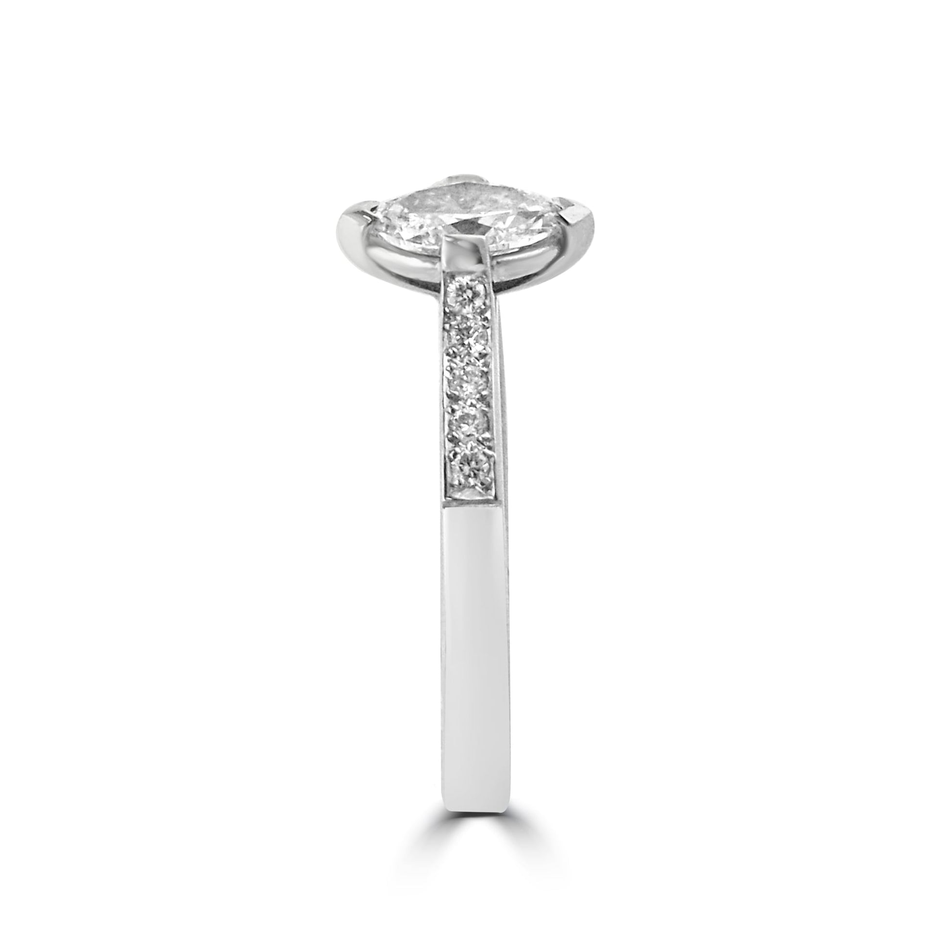 Marquise Diamond Engagement Ring in 18ct White Gold