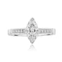 Marquise Diamond Engagement Ring in 18ct White Gold