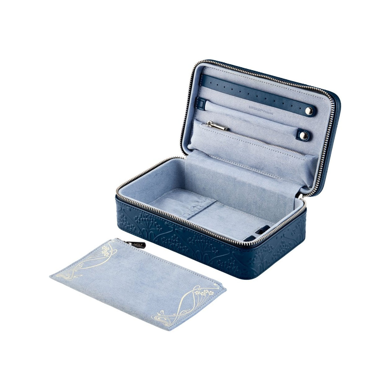 Navy Liberty 'Ianthe' Leather Jewellery Box
