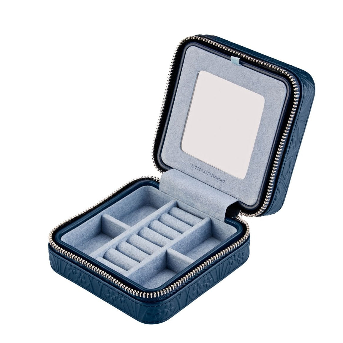 Navy Liberty 'Ianthe' Leather Small Jewellery Travel Case